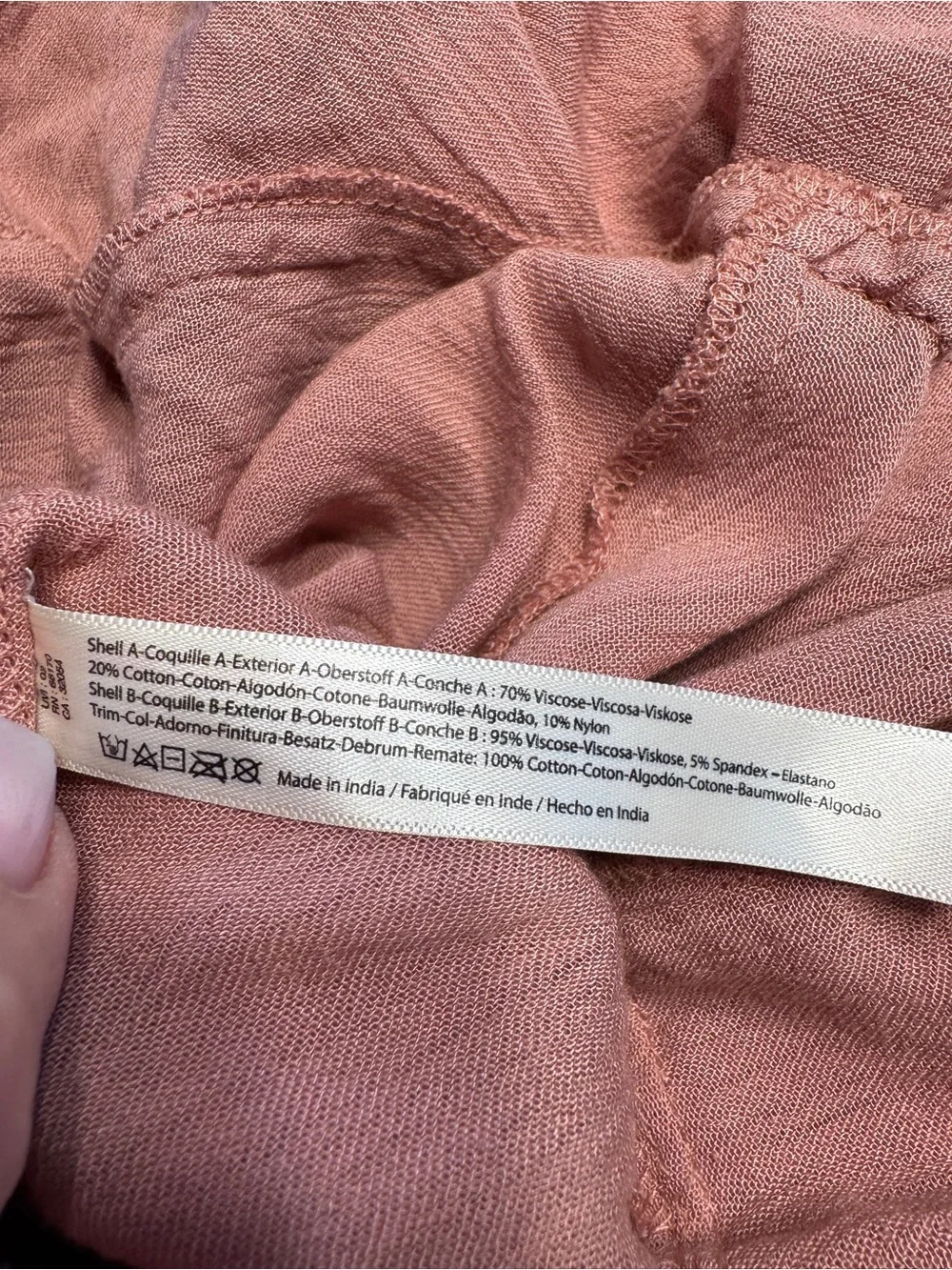 Free People One Dusty Rose Lace Slip Dress Boho Mini S Crochet Babydoll Festival - Picture 11 of 12